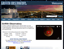 Tablet Screenshot of griffithobservatory.org